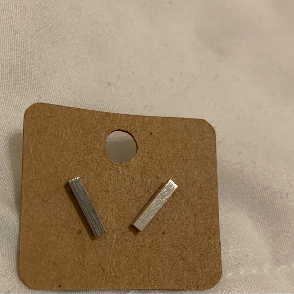 New Silver Bar Earrings